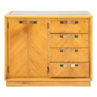 Stanley Furniture Modern Mahogany Bar Cabinet For Sale