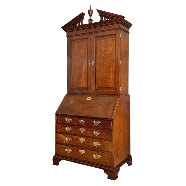 Chippendale Chippendale Style Mahogany Secretary From the “Historic Charleston” Collection by Baker Furniture For Sale - Image 3 of 11