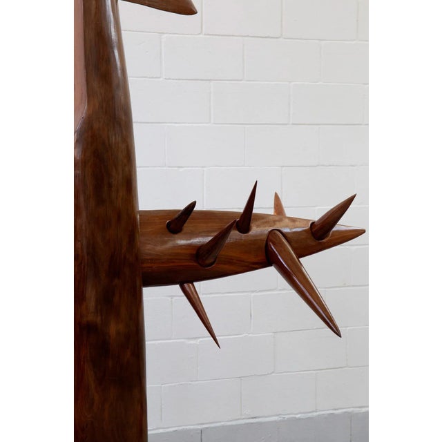Brown The Great Force of Nature Amazonia Series Sculpture in Wood by Elvio Becheroni, 1992 For Sale - Image 8 of 10