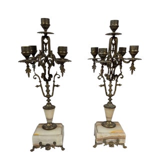 Late Victorian Brevettato Style Candelabras- a Pair For Sale