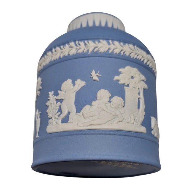 English 1990s Wedgwood Jasperware Tea Caddy For Sale - Image 3 of 6