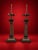 2020s Neoclassical Bronze-Tone Column Table Lamps - Pair For Sale - Image 5 of 6
