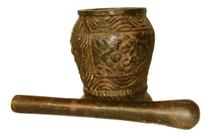 Cast Iron Mortar and Pestle Eastern European Antique