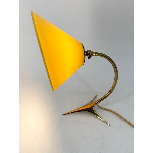 Mid-Century Modern Table Lamp with Brass Crows Foot, 1950s For Sale - Image 4 of 14