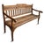 Vintage Colonial Teak Slat Bench For Sale - Image 4 of 5