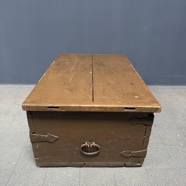 Antique Wooden Swedish Chest For Sale - Image 16 of 18