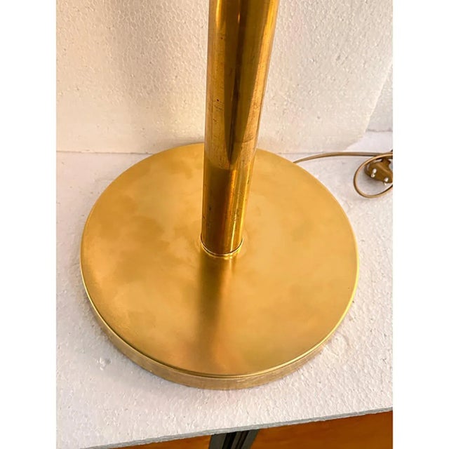 Italian Pink Murano Style Glass Table Lamps with Unlaquered Brass by Simoeng, Set of 2 For Sale - Image 4 of 8