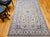 Persian Vintage Persian Nain Area Rug, Hand-Knotted Wool & Silk, Floral Pattern, 5x7, Ivory & Blue For Sale - Image 3 of 16