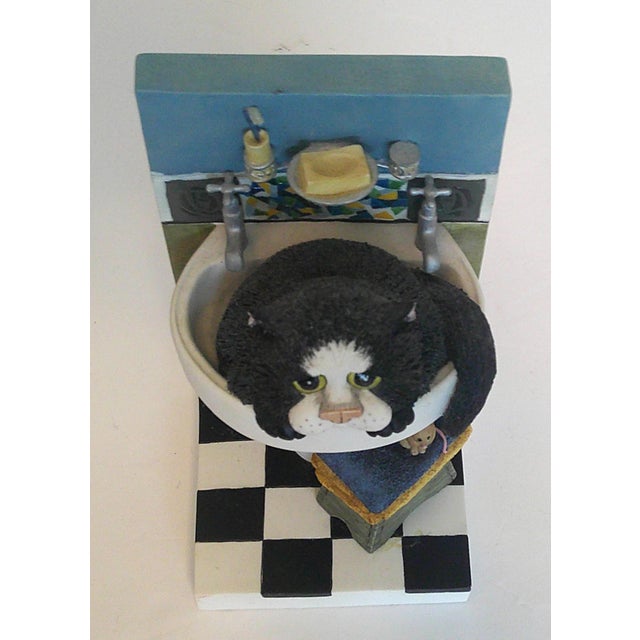 Illustration "Cat in the Sink" Comic and Curious Cats Linda Jane Smith Vintage 2002 For Sale - Image 3 of 12