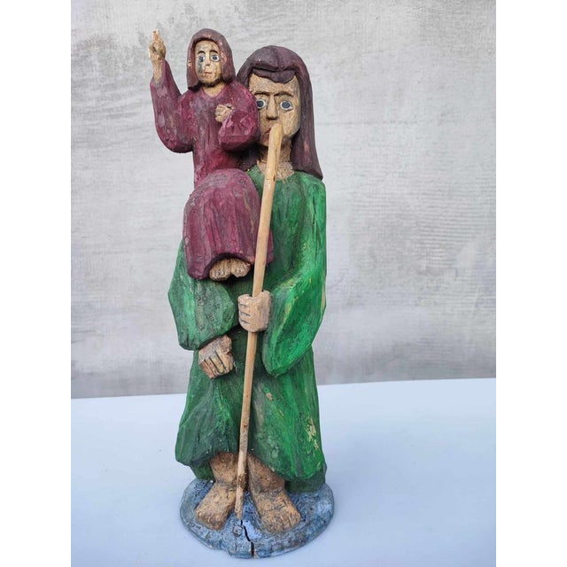 Saint Christopher Wooden Figure, 1960s-1970s For Sale - Image 10 of 10