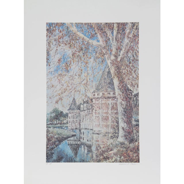Modern William Collier, French Castle, Lithograph For Sale - Image 3 of 3