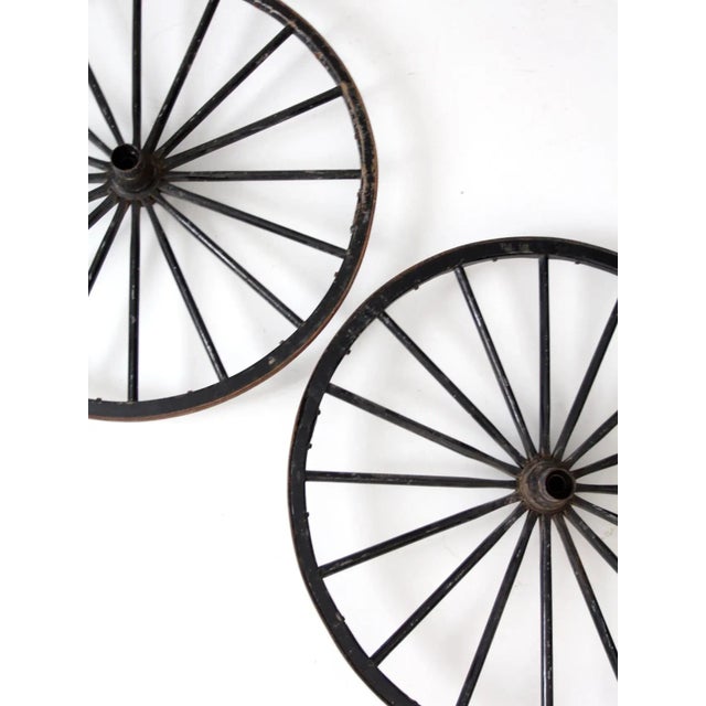 Antique Wagon Wheel - a Pair For Sale - Image 6 of 8