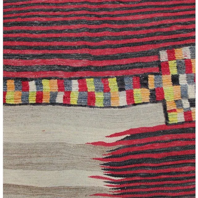 Handwoven Scandinavian Style Persian Kilim Area Rug - 3'5" × 7'5″ For Sale In Dallas - Image 6 of 8