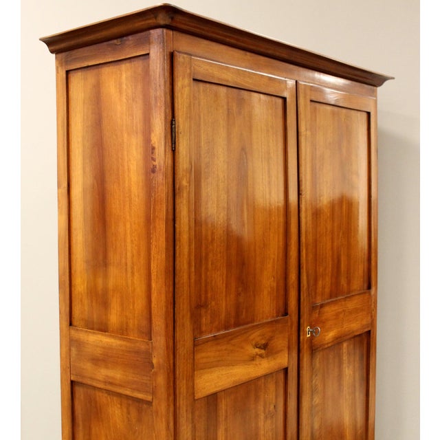 Italian Wardrobe in Walnut, 19th Century For Sale - Image 13 of 14