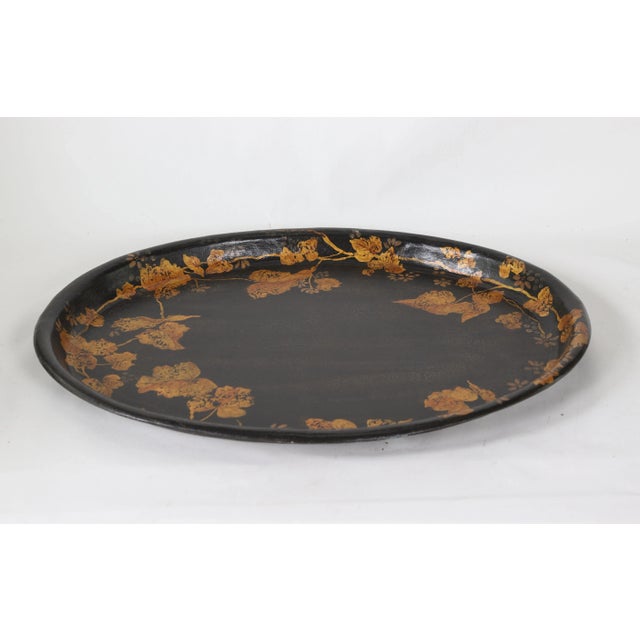 Vintage Red hand-painted floral decorative disc, which has a good decorative effect whether it is hung on the wall or...