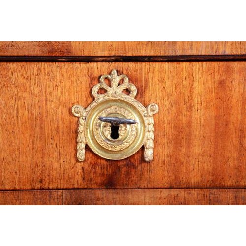 19th Century Empire Cabinet in Oak, Spruce, Mahogany Veneer and Brass, Austria, 1810s For Sale - Image 5 of 17