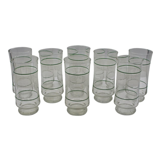Mid 20th Century Mid-Century Anchor Hawking Modern Glasses - Set of 12 For Sale
