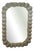 Italian Cream Murano Art Glass and Brass Console Mirror, 2000s For Sale