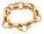 Brev Textured Snake Skin Design 18k Yellow Gold Interlaced Link Bracelet For Sale
