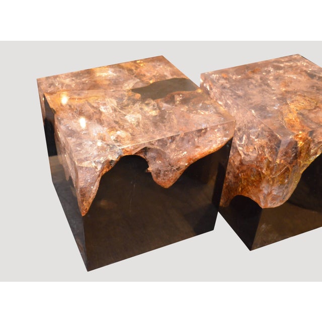 Andrianna Shamaris Cracked Resin Cocktail Table For Sale - Image 13 of 18