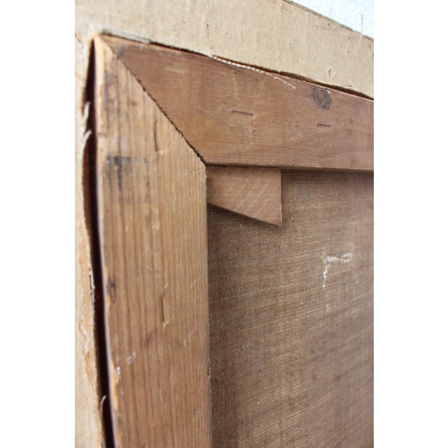 Mid-Century Modern Composition, Oil Painting, 1950s, Framed, in Flawless conditions. Designed 1950 to 1959