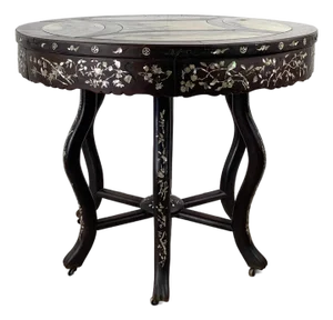 20th Century Chinese Center Table With Stone Top