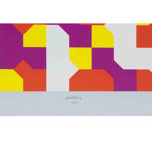 Screen print realized by Bruno Munari in 1991. Hand-signed and numbered in pencil. Edition of 100. Excellent condition....