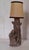 Vintage Table Lamp with Figurative Brown Ceramic Base by S. Markus, 1980s, in Very Good conditions. Designed 1980 to 1989...
