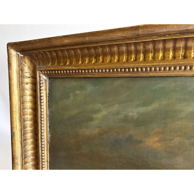 Early 19th Century 1820s “Dark Bay Hunter in a Landscape” Antique Equestrian Horse Painting Oil on Canvas by James Barenger the Younger For Sale - Image 5 of 12