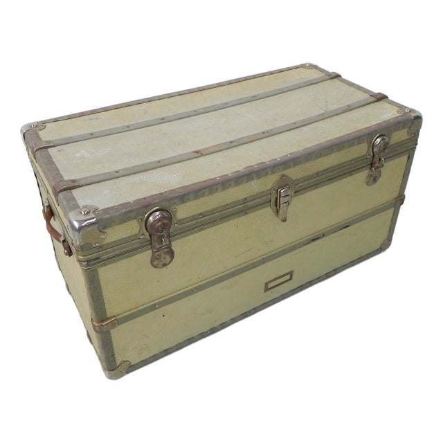 Vintage Aluminum Clad Chest, 1950s For Sale