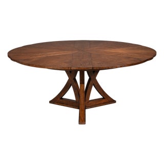 Warm Brown Oak Expanding Dining Table - 71" For Sale