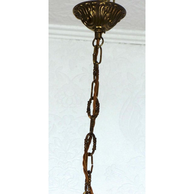 Mid-Century Modern French Brass Crystal Eight-Light Chandelier, 1950s For Sale - Image 3 of 12