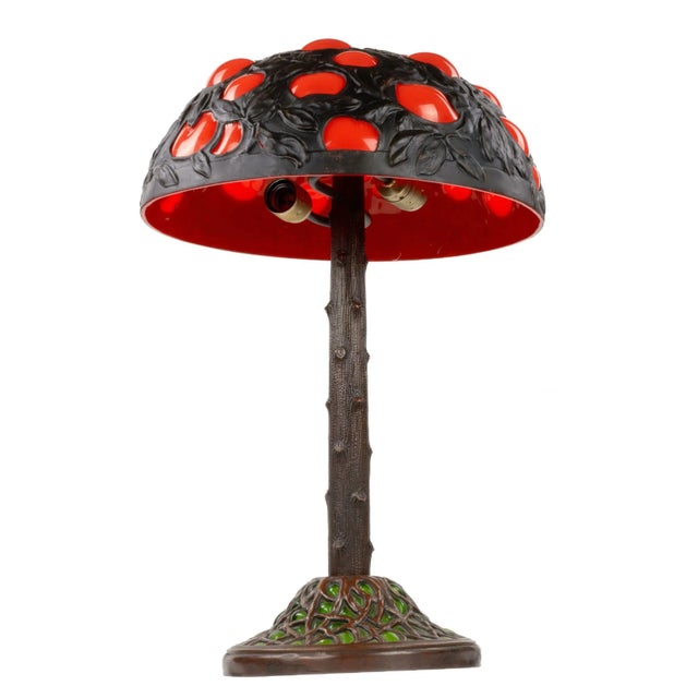 Orange Tree Lamp in the Style of Tiffany For Sale - Image 4 of 6