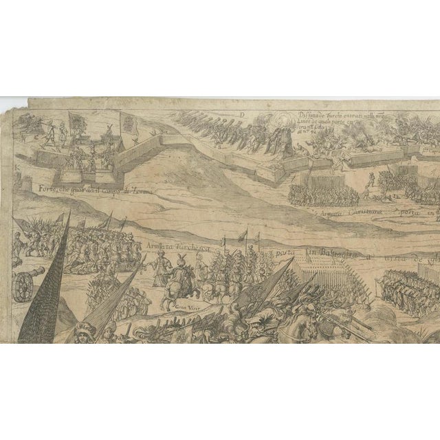 Black Arnoldo Van Westerhout, Battle of Vienna in 1683, 1725, Etching For Sale - Image 8 of 10