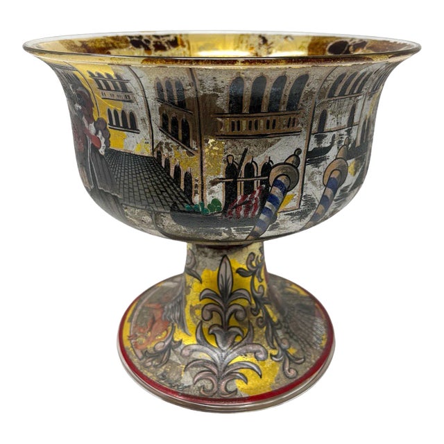 Very Rare Wedding Bowl by Venetian Artist Bruber For Sale