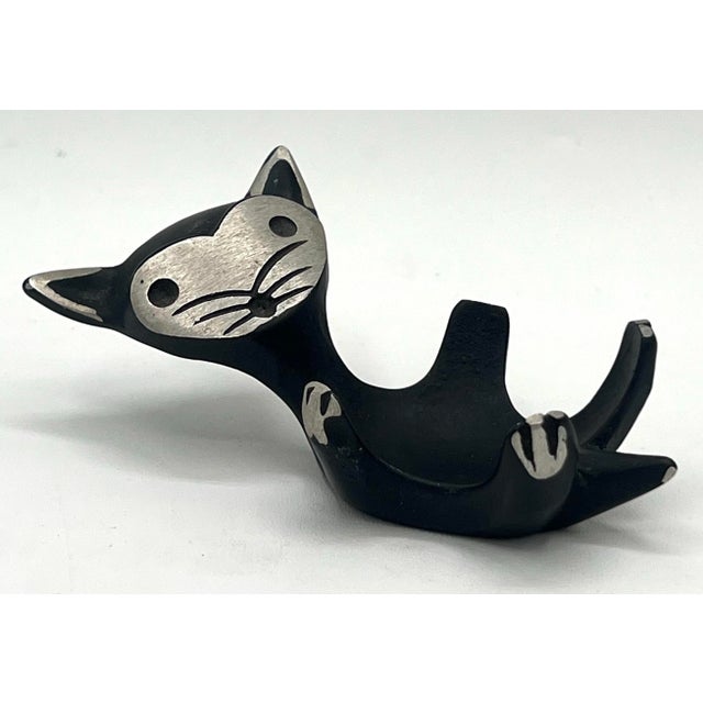 1970s 1970s Vintage Modernist Cat-Form Utensil Rest For Sale - Image 5 of 5
