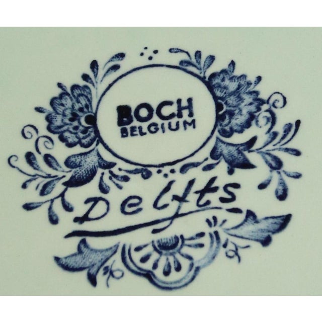 plate signed sonneville boch belgium delfts blue chairish