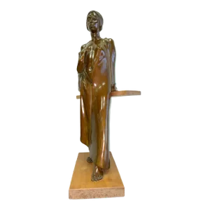 Woman Wearing Caftan in Bronze