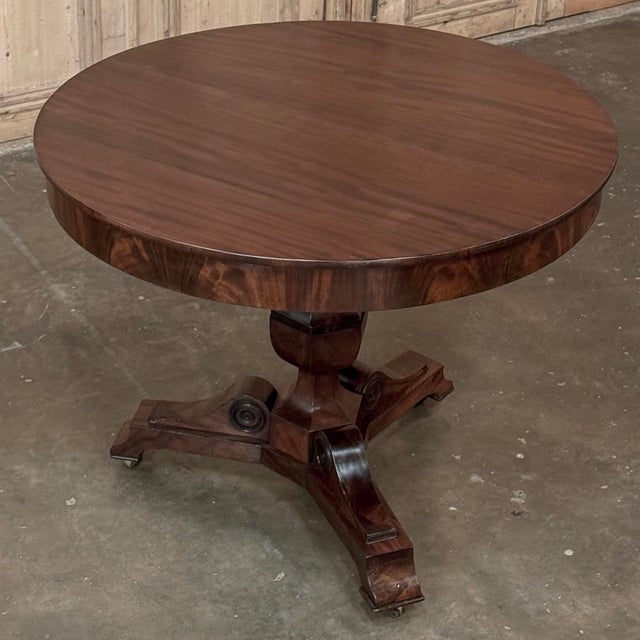 19th Century French Louis Philippe Period Mahogany Center Table For Sale - Image 10 of 17