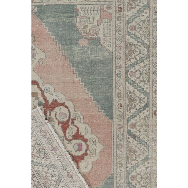 Vintage Turkish Oushak Area Rug 5ft 2in X 8 For Sale - Image 4 of 11