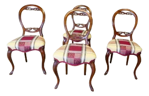 Victorian Balloon Back Dining Chairs, Set of 4