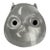 1990s Italian Clear Art Glass Owl Sculpture Paperweight With Black Glass Eyes For Sale