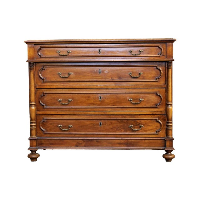 Rustic Chest of Drawers in Walnut For Sale - Image 3 of 11