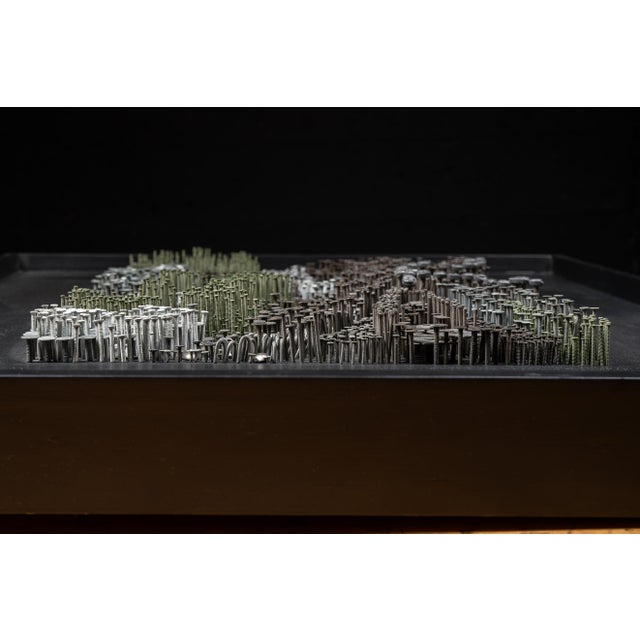Hesla 1984 Mixed Media Nail Landscape Sculpture For Sale In Chicago - Image 6 of 8
