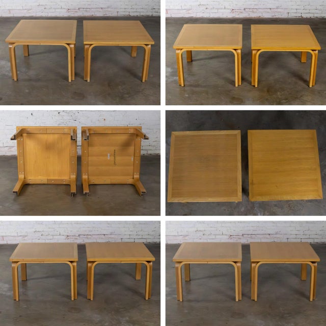 Late 20th Century Scandinavian Modern Oak End or Coffee Tables by Thygesen and Sorensen for Magnus Olesen and Rudd International For Sale - Image 9 of 17