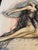 Carl-Axel Acking Carl H. Berberich, Lady on Cushion, Verso Lady in Fur Coat, Nude, 1926, Gouache For Sale - Image 4 of 13