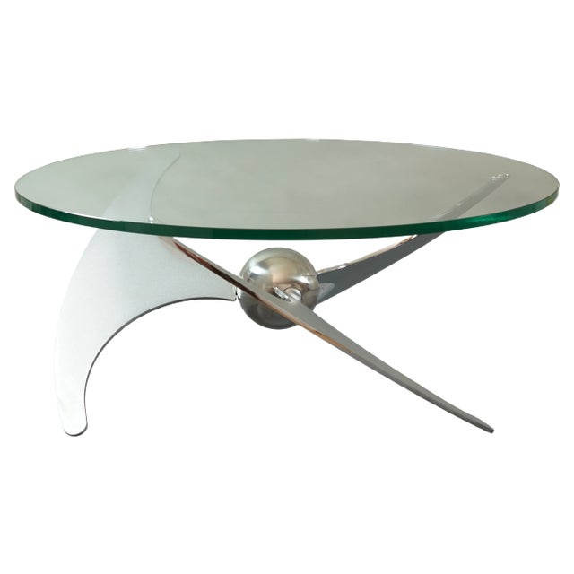 Adjustable Propeller Table by L. Campanini for Cama, 1970s For Sale