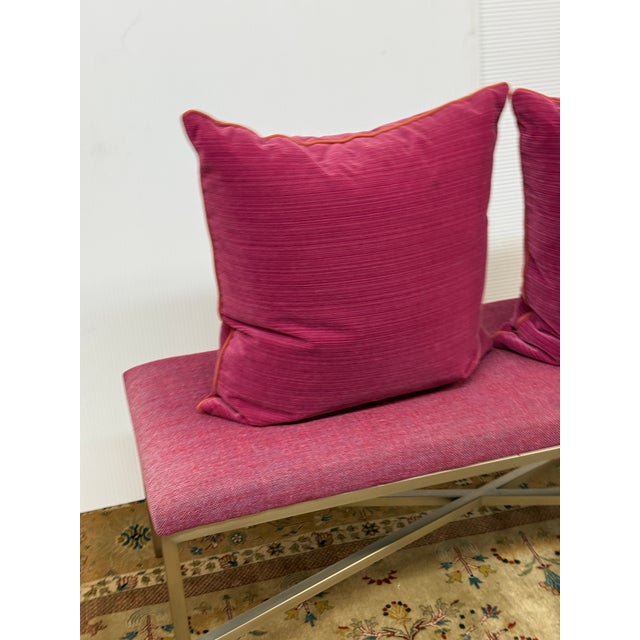 Susan Lund Chastain Magenta/Berry Throw Pillows, Pair For Sale - Image 9 of 12