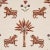 Boho Chic Sample - Schumacher Tiger Palm Fabric in Cocoa For Sale - Image 3 of 4