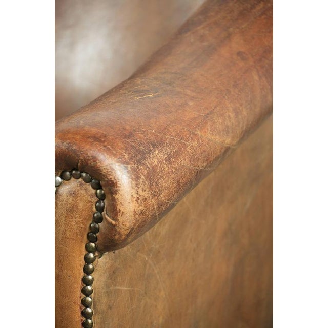 Vintage Sheepskin Club Armchair For Sale - Image 11 of 18
